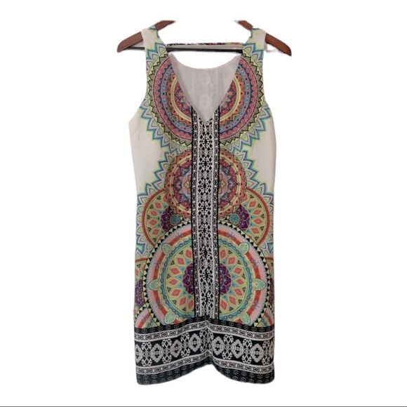 Pink Owl Boho Sleeveless lined Dress Sz Medium - Picture 3 of 10